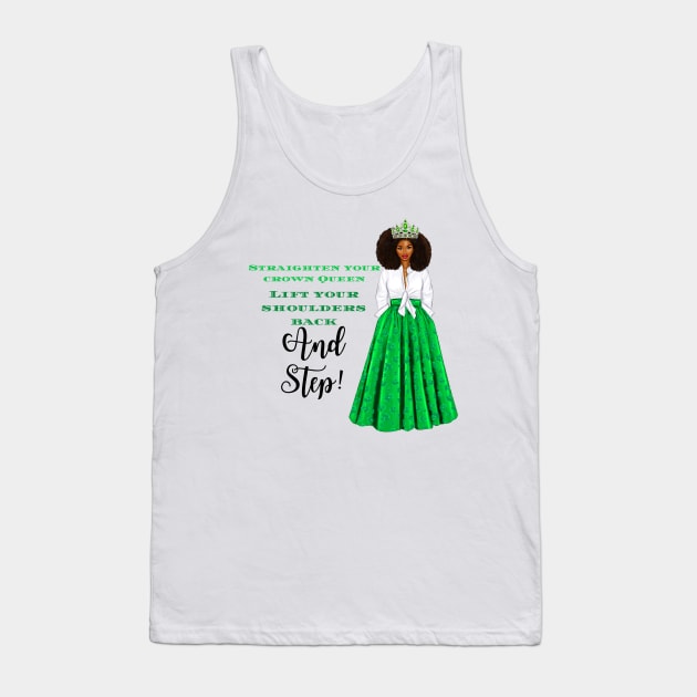 Straighten Your Crown Queen Tank Top by  Dynamic Diva Designs